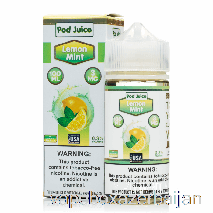 Vape Smoke Lemon Mint - Pod Juice - 100mL 3mg